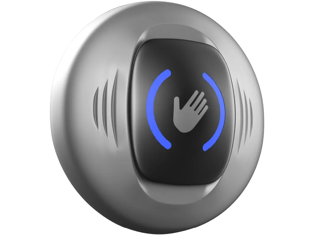 Contactless infrared button for automatic door drive