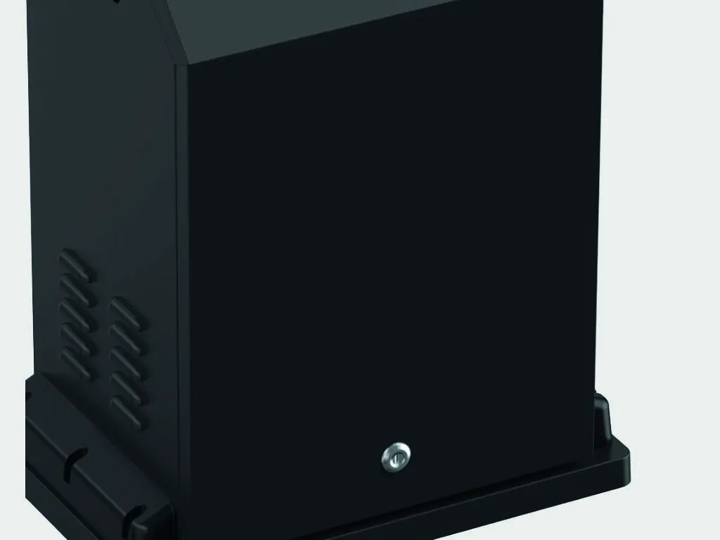 Steel anti-vandal housing provides reliable protection of the engine and control unit