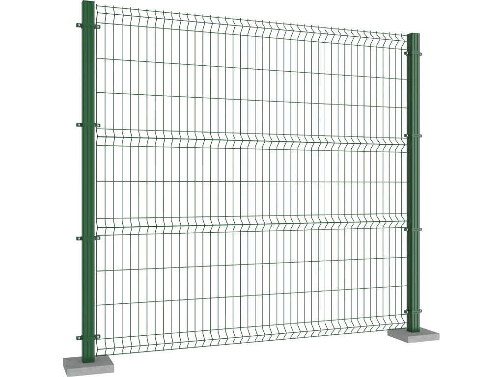 Fence sections made of welded mesh of the OPTIMA series