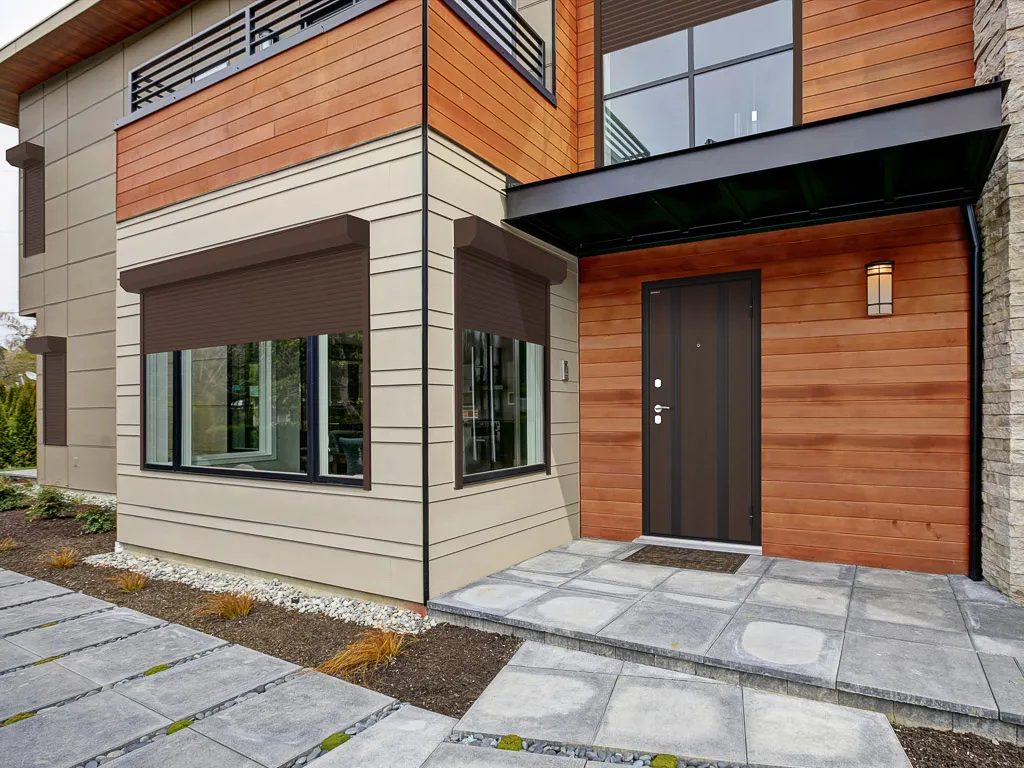 Roller shutters for window openings (burglary-resistant) made of extruded profile RHE45M
